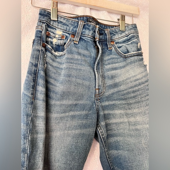 Abercrombie & Fitch Simone High Rise Slim Jeans 00/24 Distressed ankle - Picture 3 of 4